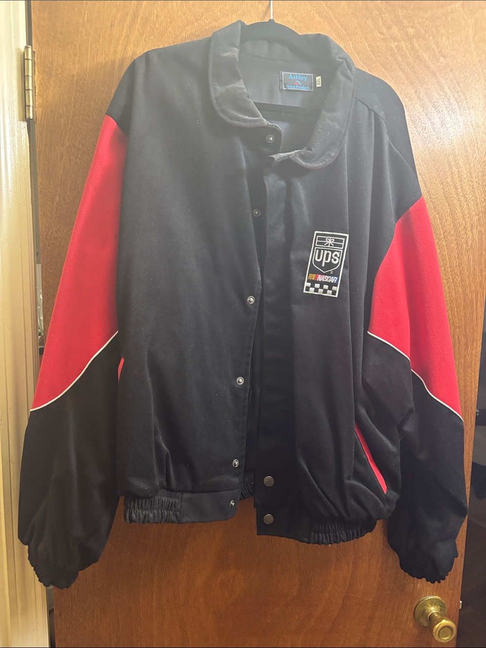 Ashley By 26 International Black Jacket with Blue and Red Logo